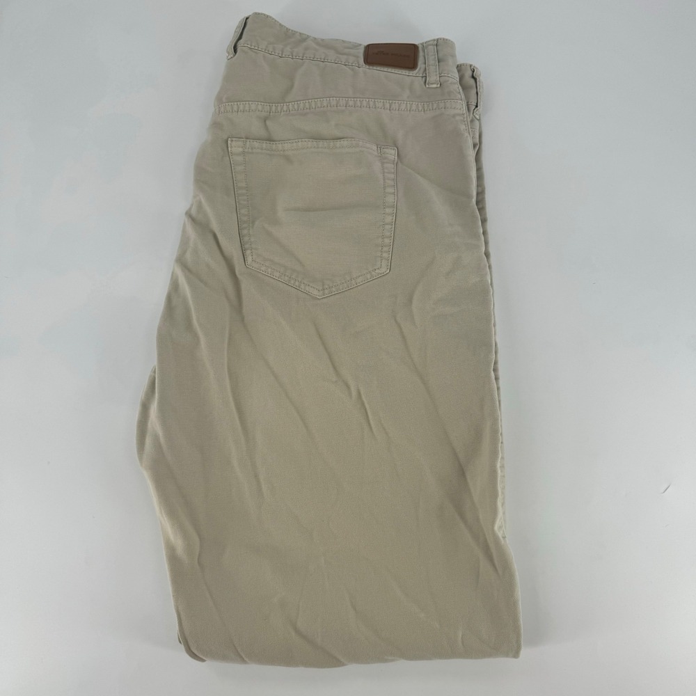Peter Millar Crown Vintage Mens 38 Khaki Tan 5 Pocket Straight Leg Cotton Pants